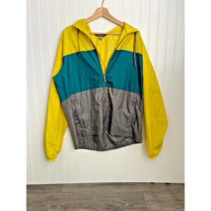 Eddie Bauer Windbreaker L Soft Shell Lightweight Pullover Hooded Jacket Gorpcore